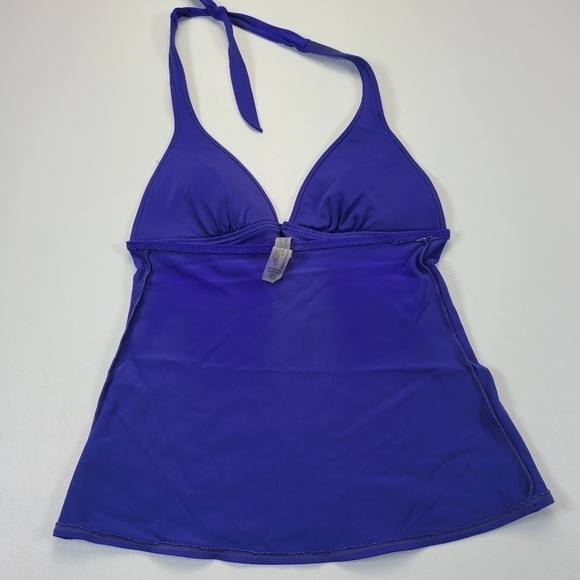 Victoria's Secret Halter Tankini Top Padded Cups Blue Purple, Size XS - Picture 5 of 7